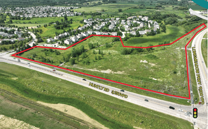 Pictures of Land property located at SWC Huntly Road & Longmeadow Pkwy, Carpentersville, IL 60110 for sales - image #1