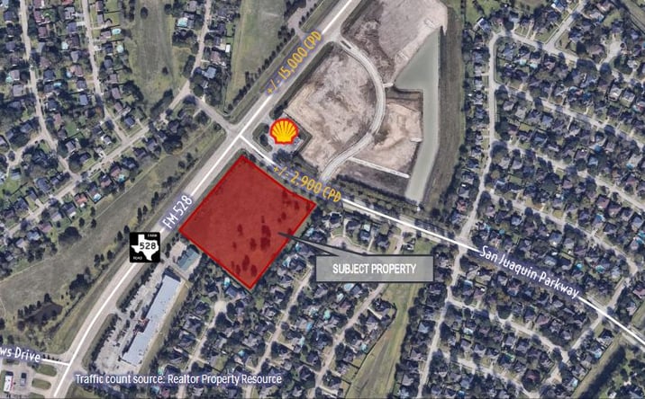 Pictures of Land property located at Fm 528 At San Joaquin Parkway, Friendswood, TX 77546 for sales - image #1