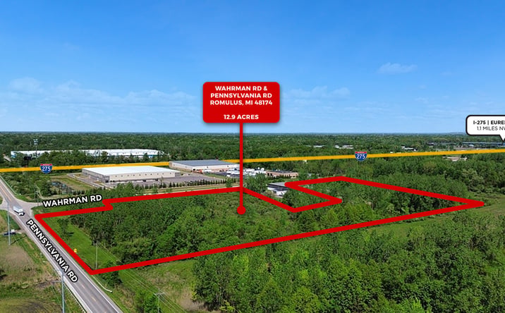 Pictures of Land property located at 12.9 Acres Wahrman Rd, Romulus, MI 48174 for sales - image #1