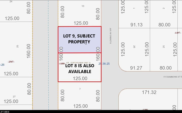 Pictures of Land property located at 2418 Fleming Avenue SW, Palm Bay, FL 32908 for sales - image #1