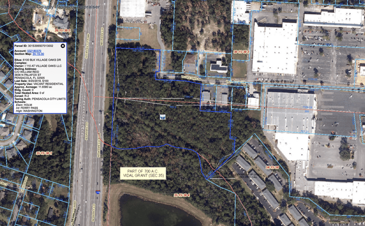 Pictures of Land property located at 6100 BLK VILLAGE OAKS DR PENSACOLA FL 32504, PENSACOLA, FL 32504 for sales - image #1
