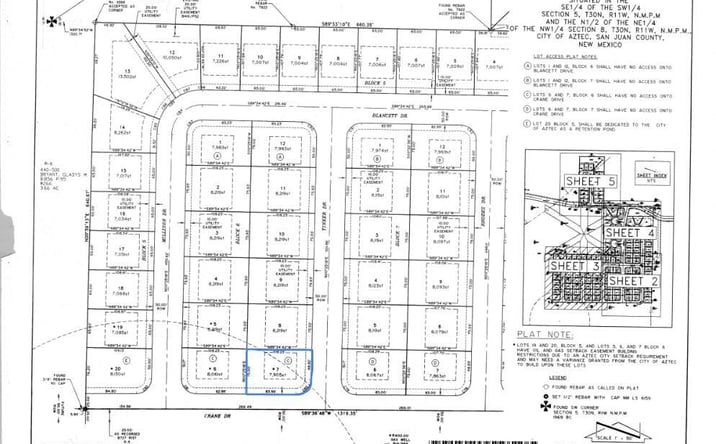 Pictures of Land property located at LOT 7 TINKER Drive, Aztec, NM 87410 for sales - image #1