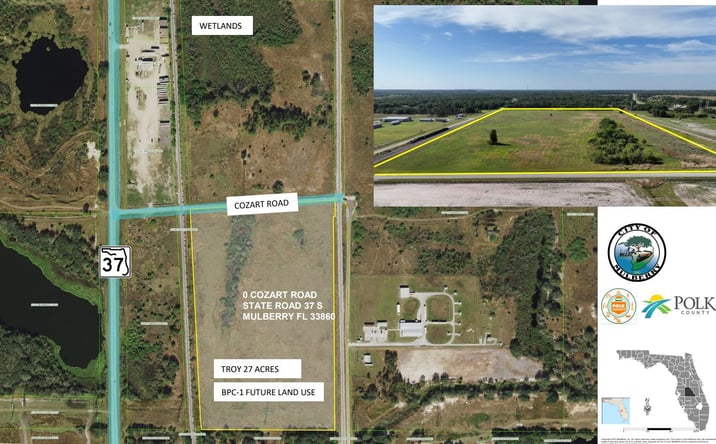 Pictures of Industrial, Land property located at Cozart Rd, Mulberry, FL 33860 for sales - image #1