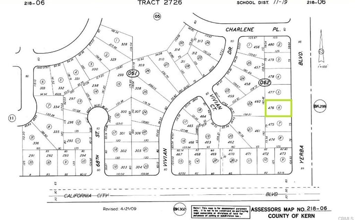 Pictures of Land property located at 21806206 Yerba Blvd, California City, CA 93505 for sales - image #1