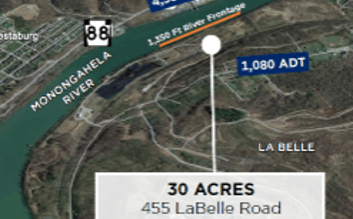 Pictures of Land property located at 455 Labelle Rd, La Belle, PA 15450 for sales - image #1