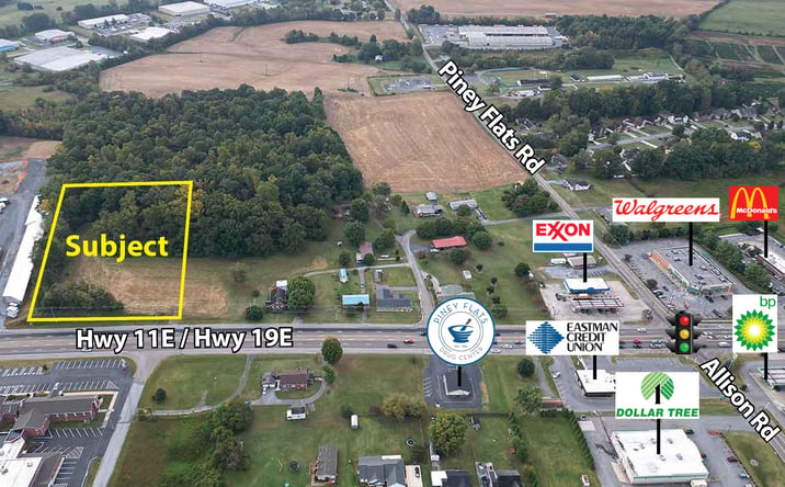 Pictures of Land property located at 5877 Hwy 11 E, Piney Flats, TN 37686 for sales - image #1