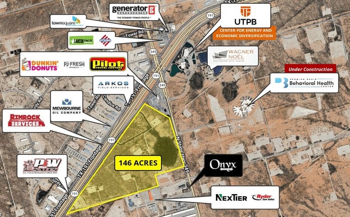 Pictures of Land property located at SW Corner HWY 191 and FM 1788, Midland, TX 79707 for sales - image #1