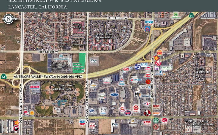 Pictures of Land property located at SEC 15th Street W & West Avenue K-8, Lancaster, CA 93534 for sales - image #1