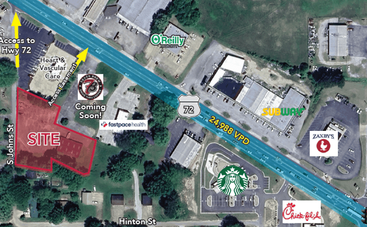 Pictures of Retail, Land property located at 1400 US-72, Corinth, MS 38834 for sales - image #1
