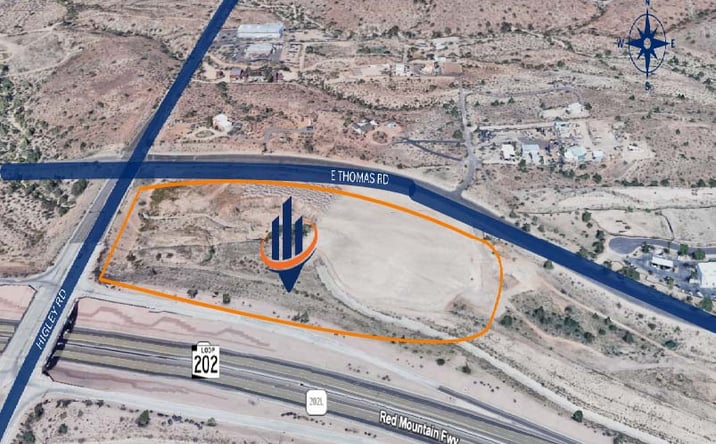 Pictures of Land, Self Storage property located at 5305 E Thomas Rd, Mesa, AZ 85215 for sales - image #1