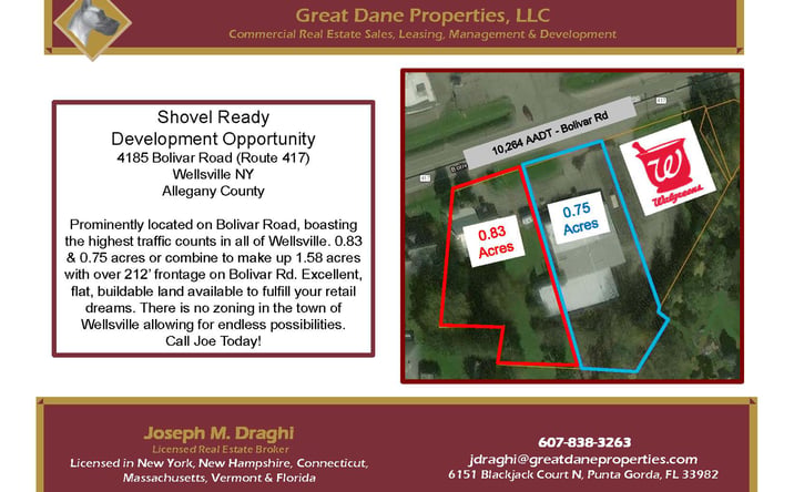 Pictures of Land property located at 4185 Bolivar Rd, Wellsville, NY 14895 for sales - image #1