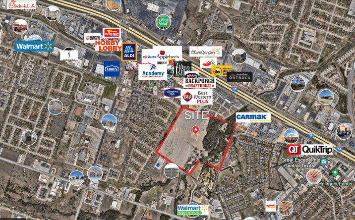Pictures of Land property located at Cunningham Rd, Killeen, TX 76542 for sales - image #1