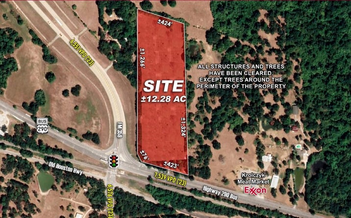 Pictures of Land property located at NEC of US 290 Business & FM-359, Hempstead, TX 77445 for sales - image #1