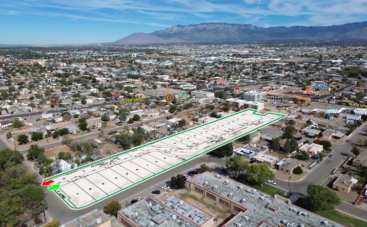 Pictures of Land property located at Swc of 4th st nw and candelaria rd nw 3537 4th st nw, Albuquerque, NM 87107 for sales - image #1