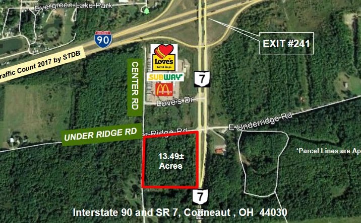 Pictures of Land property located at I-90 and SR 7 (SW), Conneaut, OH 44030 for sales - image #1