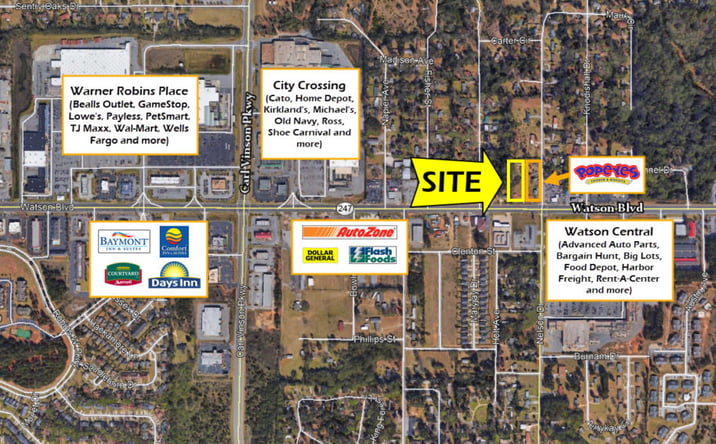 Pictures of Land property located at 2220 Watson Boulevard, Warner Robins, GA 31093 for sales - image #1