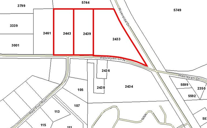 Pictures of Land property located at 2433 -2439 -2443 N Wesleyan Drive, Macon, GA 31210 for sales - image #1