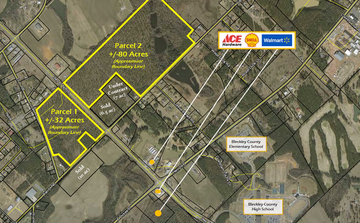 Pictures of Land property located at Highway 87 Bypass @ Daisy Adams Road/Ash Street(Acre 109), Cochran, GA 31014 for sales - image #1