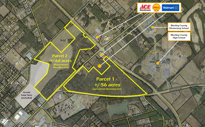 Pictures of Land property located at Highway 87 Bypass @ Highway 26 (East Dykes Street), Cochran, GA 31014 for sales - image #1