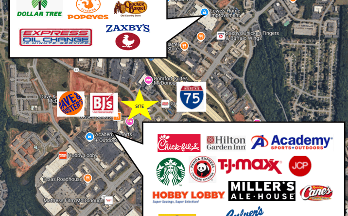 Pictures of Land property located at 54 , 56 Hwy 81 W, McDonough, GA 30253 for sales - image #1