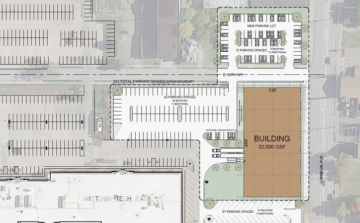 Pictures of Land, Office, Retail property located at 6811 Carnegie Avenue, Cleveland, OH 44103 for sales - image #1