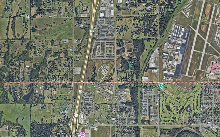 Pictures of Land property located at South of SWC 91st & US Hwy 75, Jenks, OK 74037 for sales - image #1