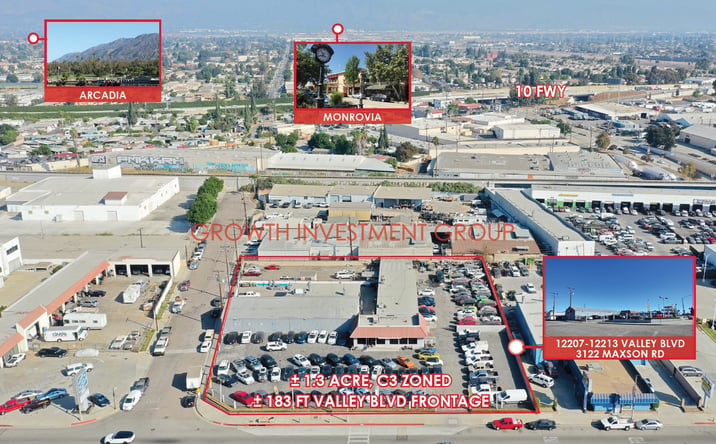 Pictures of Retail, Mixed Use, Industrial property located at 12207-213 Valley Blvd, El Monte, CA 91732 for sales - image #1