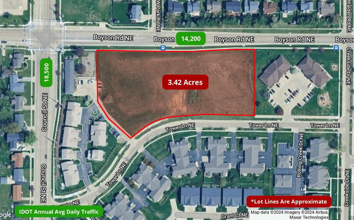 Pictures of Land property located at 1340 And 1410 Tower Ln NE, Cedar Rapids, IA 52402 for sales - image #1