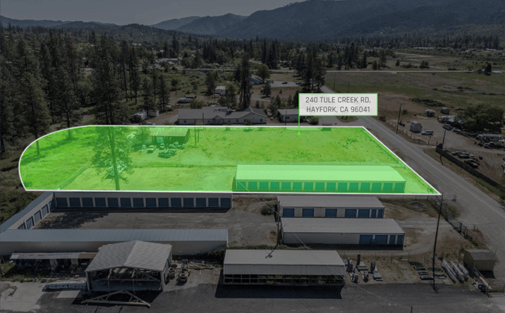 Pictures of Self Storage property located at 240 Tule Creek Rd, Hayfork, CA 96041 for sales - image #1