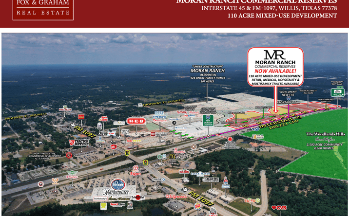 Pictures of Land, Mixed Use, Multifamily, Retail property located at Interstate 45 & FM-1097, Willis, TX 77378 for sales - image #1