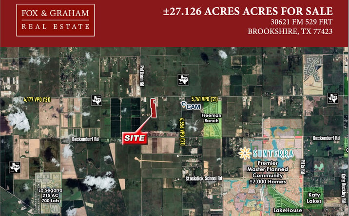 Pictures of Land property located at 30621 FM 529 Frt, Brookshire, TX 77423 for sales - image #1