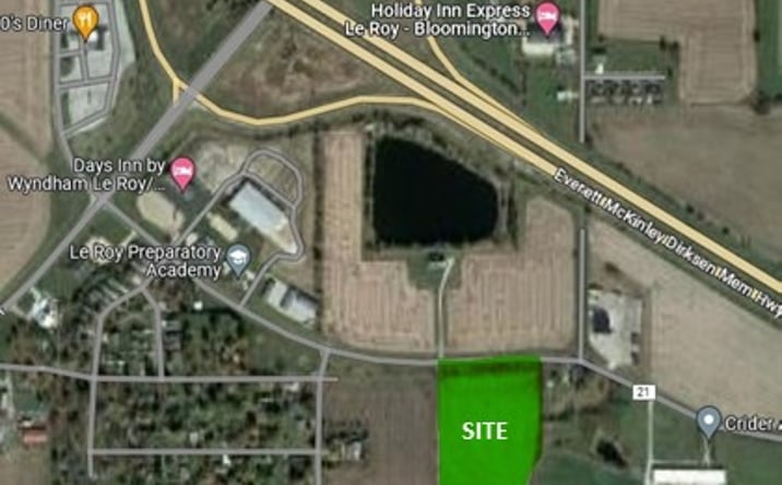 Pictures of Land property located at Bicentennial Dr., LeRoy, IL (10 acre parcel), Le Roy, IL 61752 for sales - image #1