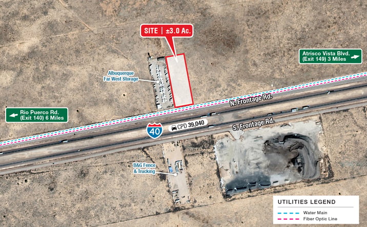 Pictures of Land property located at NEQ I-40 & Lost Horizon Dr NW, Albuquerque, NM 87121 for sales - image #1