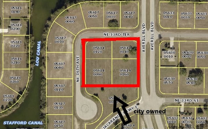 Pictures of Land property located at 3302 Averill Blvd, Cape Coral, FL 33909 for sales - image #1