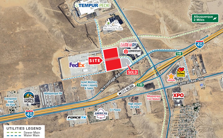 Pictures of Land property located at NWC I-40 W. Frontage Rd. & Cordero Mesa Blvd., Albuquerque, NM 87121 for sales - image #1