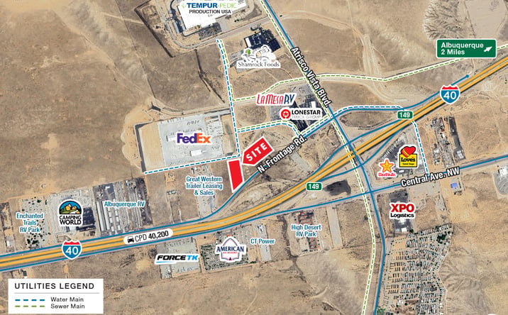 Pictures of Land property located at I-40 W Frontage Rd NW, Albuquerque, NM 87114 for sales - image #1