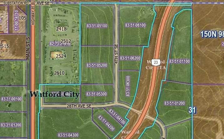 Pictures of Land property located at Tbd 4th Street SE, Lot 1 Block 5, Watford City, ND 58854 for sales - image #1