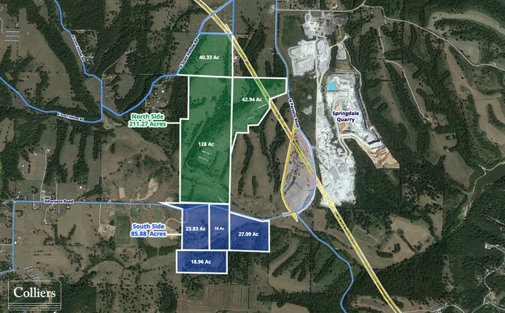 Pictures of Land property located at N Parsons Road North and South, Springdale, AR 72764 for sales - image #1