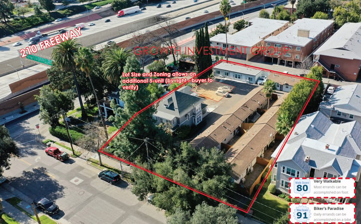 Pictures of Multifamily property located at 405 -411 N Euclid Ave, Pasadena, CA 91101 for sales - image #1