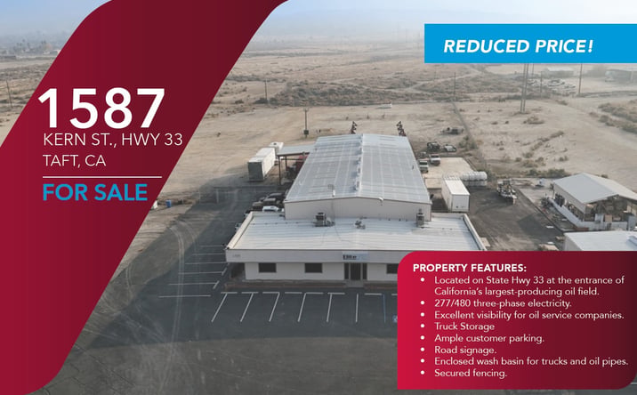 Pictures of Industrial property located at 1587 Kern Street. Taft, CA, USA, Taft, CA 93268 for sales - image #1