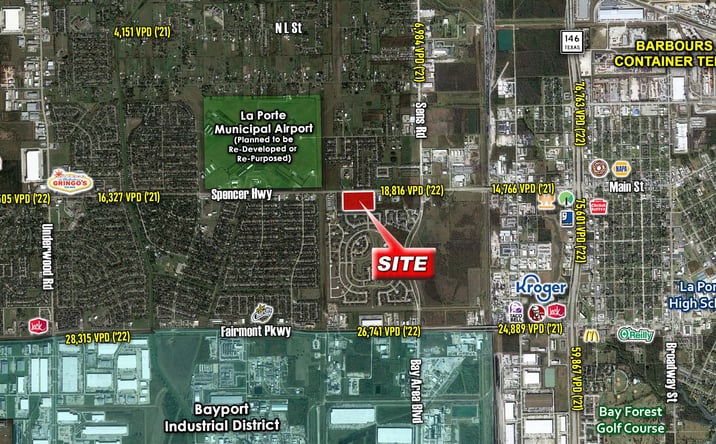 Pictures of Land property located at Sec of Spencer Hwy & Winburn Tide Ln, La Porte, TX 77571 for sales - image #1