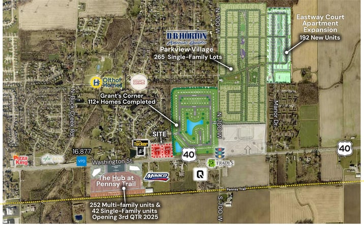 Pictures of Land property located at US Highway 40 & Yorkshire Boulevard, Cumberland, IN 46229 for sales - image #1