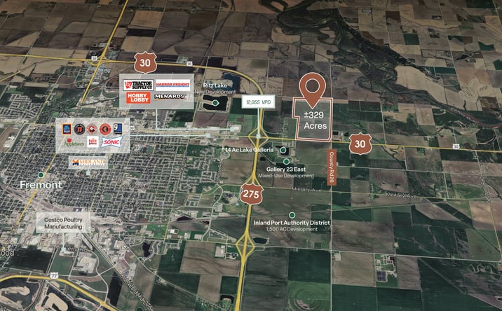 Pictures of Land property located at US-30 & North County Rd 26, Fremont, NE 68025, Fremont, NE, USA, Fremont, NE 68025 for sales - image #1