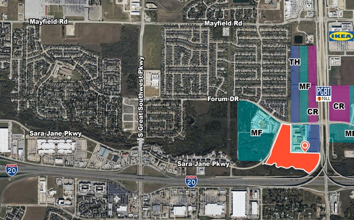 Pictures of Land property located at SEC Forum Drive and Sara Jane Parkway, Grand Prairie, TX 75052 for sales - image #1