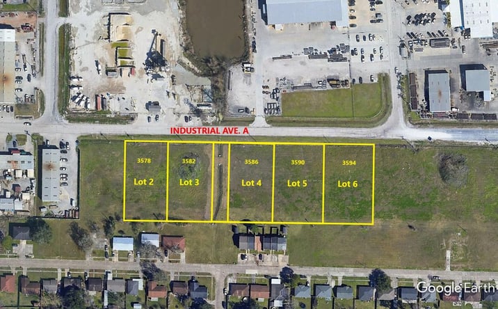 Pictures of Industrial, Land property located at 3578 Industrial Avenue A, Houma, LA 70363, 3582 Industrial Avenue A, Houma, LA 70363, 3586 Industrial Avenue A, Houma, LA 70363, 3590 Industrial Avenue A, Houma, LA 70363, 3594 Industrial Avenue A, Houma, LA 70363 for sales - image #1