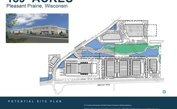 Pictures of Land property located at Northwest Quadrant Springbrook & Green Bay Road, Pleasant Prairie, WI 53158 for sales - image #1
