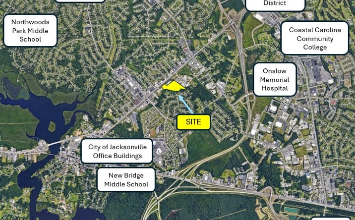 Pictures of Industrial, Land, Multifamily, Retail, Self Storage property located at 1104 N Marine Blvd, Jacksonville, NC 28540 for sales - image #1
