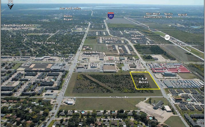 Pictures of Retail, Land property located at Neq Robinson Rd. & Pioneer Pkwy, Grand Prairie, TX 75052 for sales - image #1