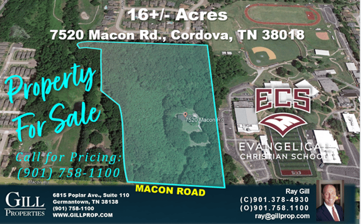 Pictures of Land property located at 7520 Macon Rd, Cordova, TN 38018 for sales - image #1