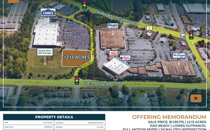 Pictures of Land property located at 235 GA-314, Fayetteville, GA 30214 for sales - image #1